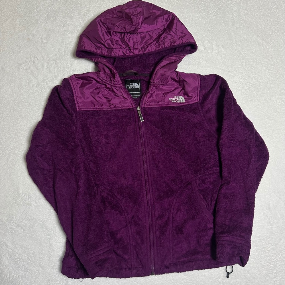 The North Face Osito Hybrid Full Zip Fleece Hoodie Purple Womens Small Outdoors